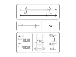 Gardinia Rollos^Klemmstange Press&Go Kugel Ø 8/10 mm optik 50 cm - 80 cm