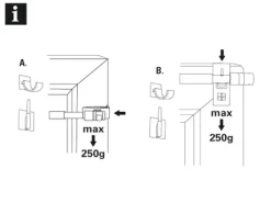 Gardinia Klemmträger EasyClick Weiß 2-er Pack