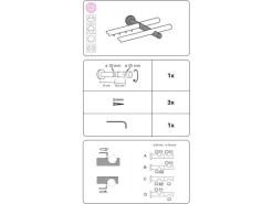 Gardinia Kombiträger Windsor für Ø 25 mm