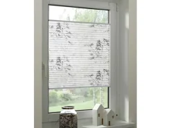 Gardinia Plissees^Plissee Bella Blätter 100 cm x 130 cm Weiß