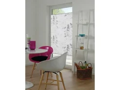 Gardinia Plissee Bella Blätter 80 cm x 130 cm Weiß