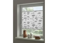 Gardinia Plissee Concept zum Klemmen 50 cm x 130 cm Dekor Blüte