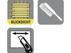 Gardinia Plissees^Plissee Concept zum Klemmen 100 % Recycling Stoff 80 cm x 210 cm Grau