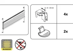 Gardinia Plissees^Plissee Concept zum Klemmen 100 % Recycling Stoff 80 cm x 210 cm Grau
