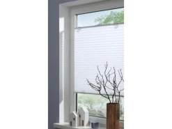 Gardinia Plissee Solo mit Saugnäpfen 100 cm x 130 cm Weiß