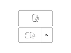 Gardinia Vorhänge|Gardinen^Raffhaken Selbstklebend Weiß