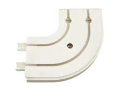 Gardinia Vorhänge|Gardinenschienen^Rundbogen 2-läufig GE2 mit Endstücken Weiß 13,5 cm x 13,5 cm 2-er Pack