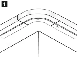 Gardinia Gardinenschienen^Rundbogen 1-läufig GE1 für Verlängerung Weiß 13,5 cm x 13,5 cm