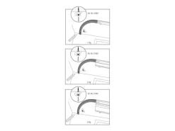 Gardinia Rundbogen rechts für Vorhangschiene 1-läufig Weiß