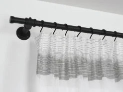 Gardinia Gardinenstangen|Vorhänge^S - Haken Industrial Home Ø 25 mm Schwarz 10 Stück