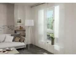 Gardinia Schiebevorhang Flame Weiß 60 cm x 300 cm