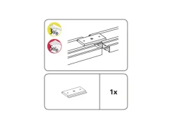 Gardinia Vorhänge|Gardinenschienen^Schienenverbinder für Vorhangschiene 3-läufig Silber