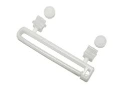 Gardinia Gardinenschienen^Schlaufengleiter mit X-Gleitern und Rollen Weiß 10-er Pack