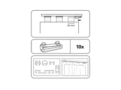 Gardinia Vorhänge|Gardinen^Schlaufengleiter Weiß 10-er Pack