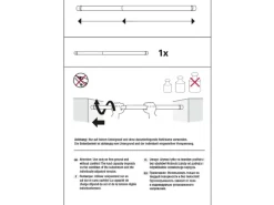 Gardinia Vorhänge|Gardinen^Spannstange Ø 23/26 mm Schwarz 60 cm - 100 cm