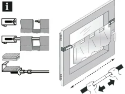 Gardinia Vitragestangen^Spannvitrage Ø 7/9 mm Schwarz-Matt 120 cm - 160 cm