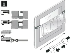 Gardinia Spannvitrage Ø 7/9 mm Schwarz-Matt 40 cm - 60 cm