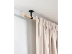 Gardinia Seilspanngarnituren^Träger Denver geschlossen für Ø 25 mm 7,5 cm Schwarz Matt