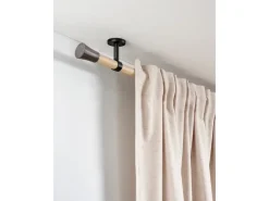 Gardinia Seilspanngarnituren^Träger Denver geschlossen für Ø 25 mm 7,5 cm Schwarz Matt