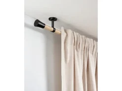 Gardinia Seilspanngarnituren^Träger Denver geschlossen für Ø 25 mm 7,5 cm Schwarz Matt