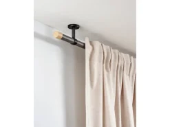 Gardinia Seilspanngarnituren^Träger Denver geschlossen für Ø 25 mm 7,5 cm Schwarz Matt