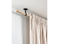 Gardinia Seilspanngarnituren^Träger Denver geschlossen für Ø 25 mm 7,5 cm Schwarz Matt