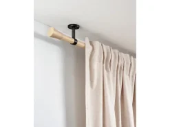 Gardinia Seilspanngarnituren^Träger Denver geschlossen für Ø 25 mm 7,5 cm Schwarz Matt