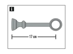 Gardinia Gardinenstangen|Vorhänge^Träger Lugano für Ø 28 mm geschlossen Kolonial 17 cm