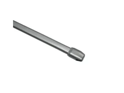 Vorhänge|Gardinen^Gardinia Vitragestange flachoval Ø 11 mm Silber-Matt 60 cm - 100 cm 2-er Pack