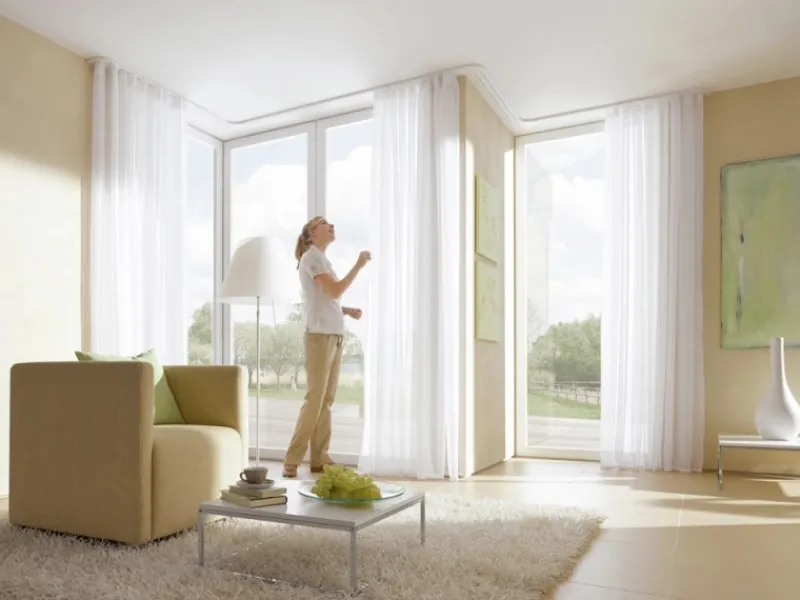 Gardinia Gardinenschienen^Vorhangschiene 2-läufig GE2 Weiß 250 cm