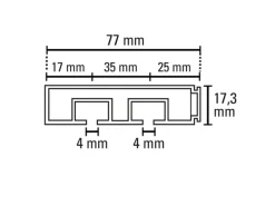Gardinia Gardinenschienen^Vorhangschiene 2-läufig GE2 Weiß 120 cm