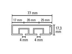 Gardinia Vorhangschiene 2-läufig GE2 Weiß 300 cm