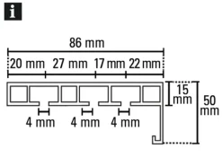 Gardinia Gardinenschienen^Vorhangschiene P2Ü Weiß 250 cm