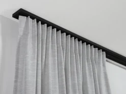 Gardinia Gardinenschienen^Vorhangschienen-Set 2-Lauf Schwarz 150 cm