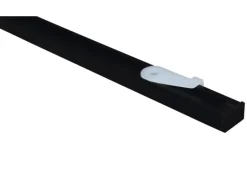 Gardinia Plissees|Gardinenschienen^Vorhangschienen-Set Lucy 1-läufig Schwarz-Matt 230 cm