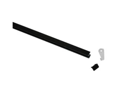 Gardinia Gardinenschienen^Vorhangschienen-Set Lucy 1-läufig Schwarz-Matt 160 cm