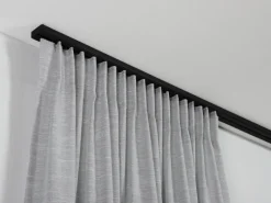 Gardinia Vorhangschienen-Set 1-Lauf Schwarz 210 cm