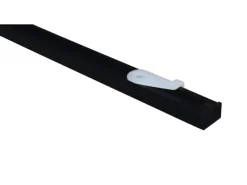 Gardinia Vorhänge|Gardinen^Vorhangschienen-Set Lucy 1-läufig Schwarz-Matt 200 cm