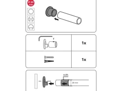 Gardinia Wandlager Chicago für Ø 20 mm optik