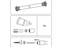 Gardinia Wandlager New York für Ø 12 mm Edelstahl