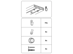 Gardinia Gardinenschienen^Zubehör-Set Vorhangschiene 2-läufig Weiß