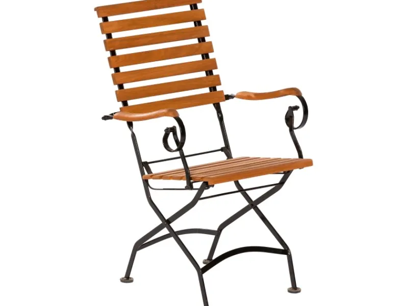 Merxx Gartensessel Schlossgarten Braun mit hoher Rückenlehne