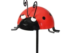 Gartenstecker Marienkäfer Rot 95 cm