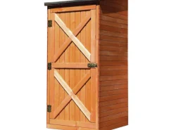 Promadino Regale Massivholz|Holzregale^Geräteschrank Pforzheim 78 cm x 78 cm x 163 cm