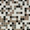 Mosaik^Glasmosaikmatte Black Grey Brown White 32,6 cm x 32,6 cm