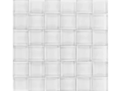 Mosaik^Glasmosaikmatte 3D White glänzend 25,8 cm x 25,6 cm