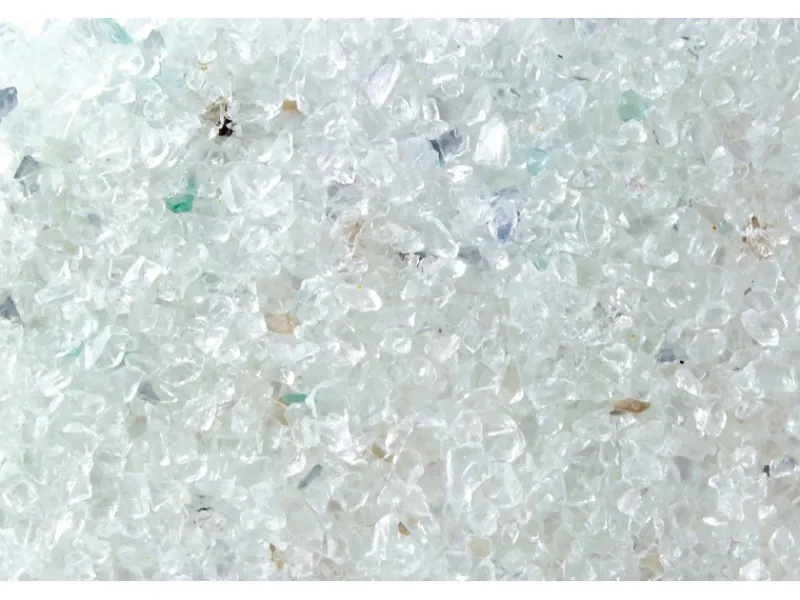 Scherf Zimmerbrunnen^Glassplitt Kristall-Klar 4 - 8 mm 10 kg PE-Sack