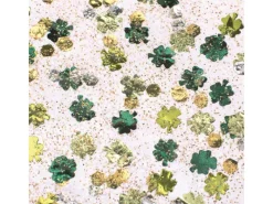 Bastelkleber^Glitterglue Flasche 53 ml Dosierverschluss Confetti Kleeblatt