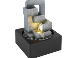 Globo Zimmerbrunnen^LED-Brunnen Fontana 1-flammig Anthrazit 180 x 180 x 240 mm