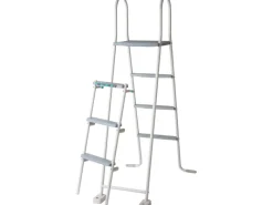 Gre Leitern^Stahlwand-Pool Kea Ø 300 cm x 120 cm Rund Graphit